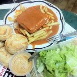 Close-up of served food