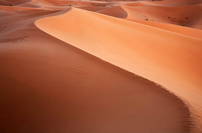 Scenic view of sand dunes at erg chebbi desert