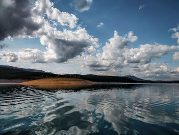 Scenic view of a lake against sky