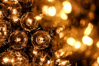 Close-up of illuminated light bulb