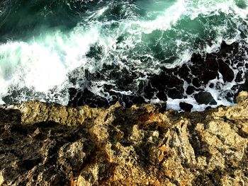 Close-up of rocks in sea