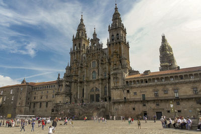 Tourists in front of church