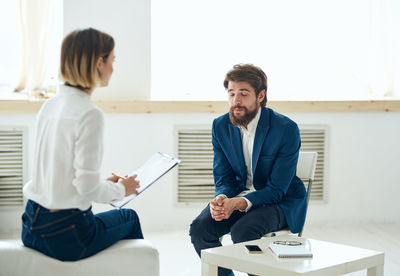 Business colleagues working at home