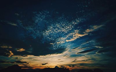 Low angle view of dramatic sky