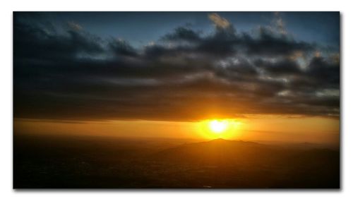 Sunset over landscape