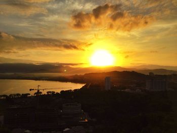 Sun shining through clouds