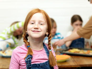 Portrait of girl smiling