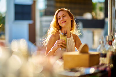 Young woman smiling