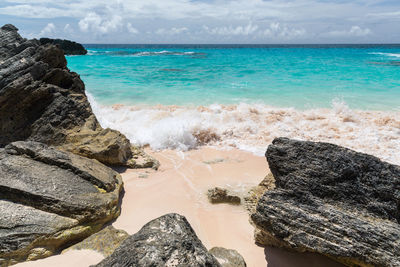 Scenic view of sea against sky