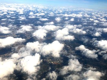 High angle view of cloudscape against sky