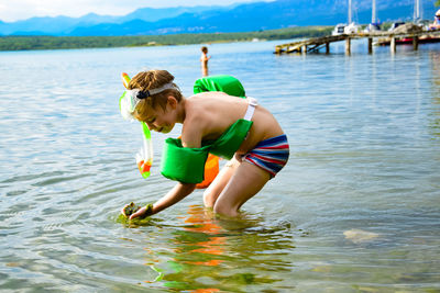 Full length of woman in sea