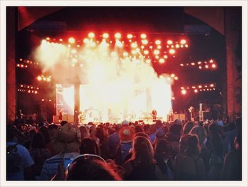 Group of people at night