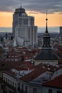 Aerial view of buildings in city