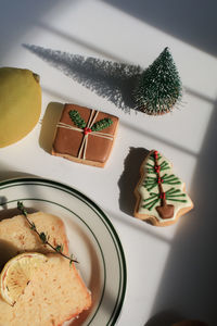 Close-up of food on table