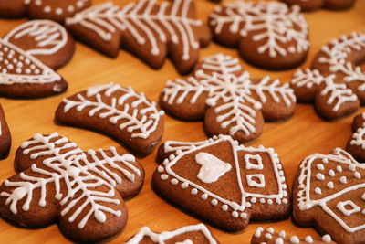 Close-up of cake on table