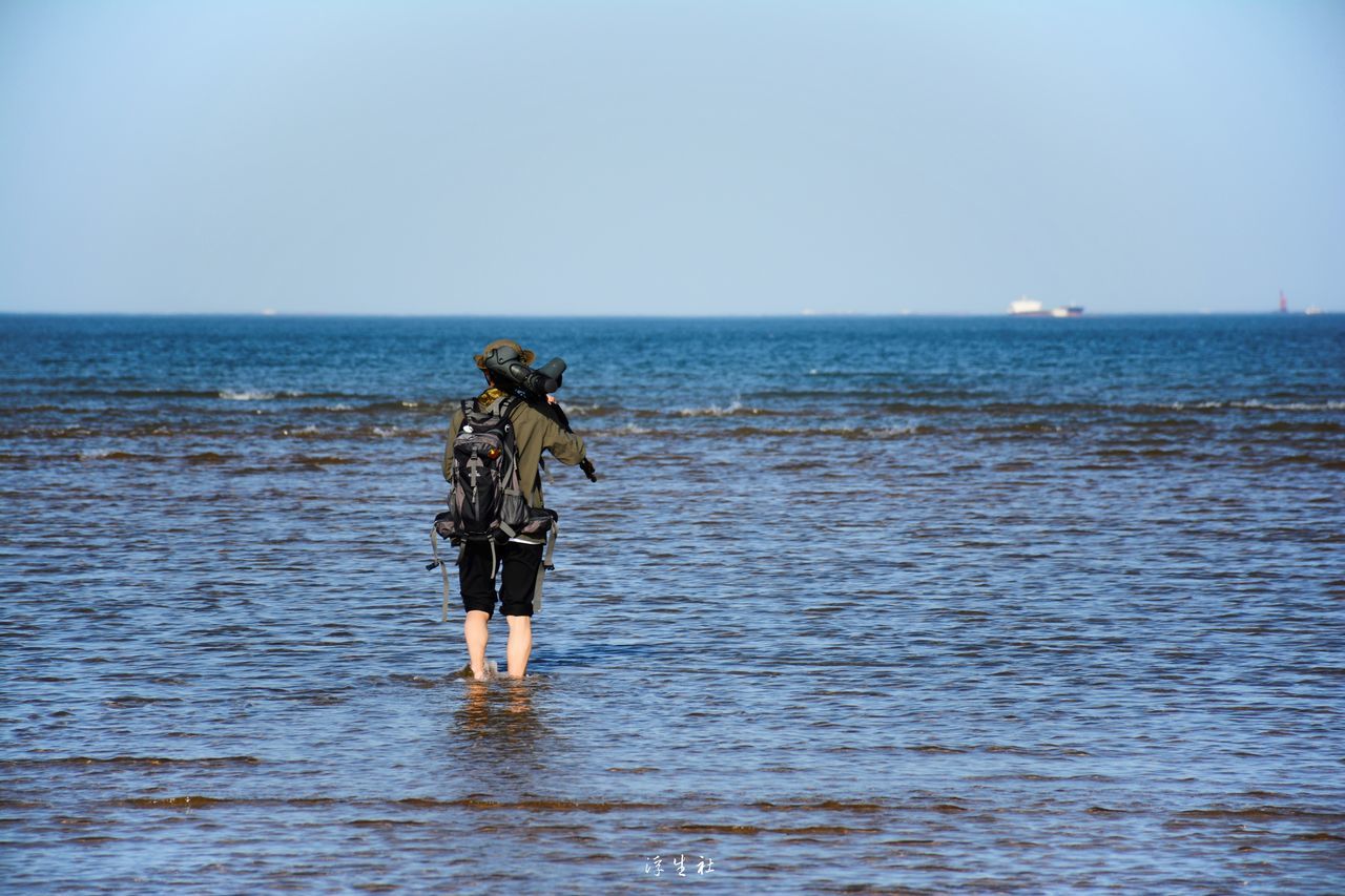 Water Scuba Diving Sea Full Length Beach Adventure Walking Rear View Men Exploration