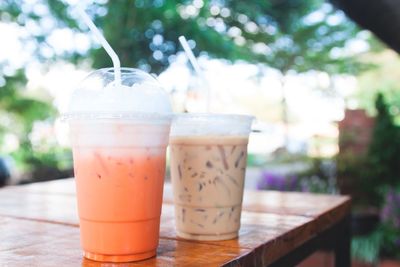 Close-up of drink on table