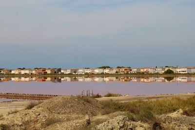 Scenic view of buildings against sky