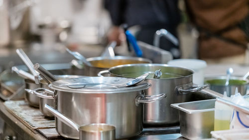 Chef preparing dinner in a restaurant