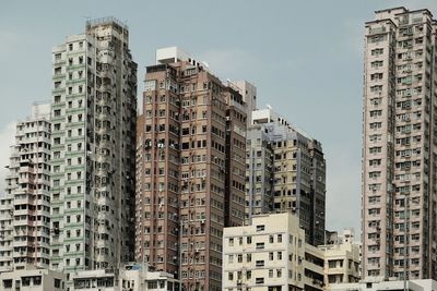 Low angle view of buildings in city