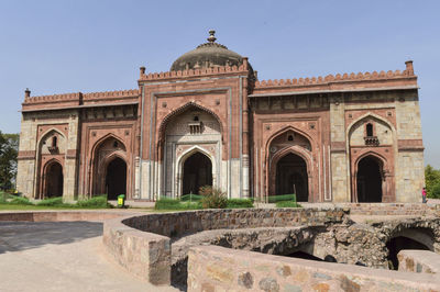 View of historic building against clear sky