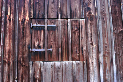 Full frame shot of closed wooden door