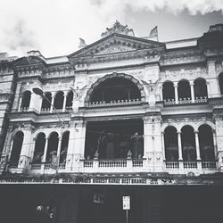 Low angle view of historic building