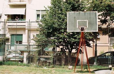 View of basketball hoop