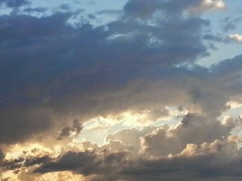 Low angle view of dramatic sky