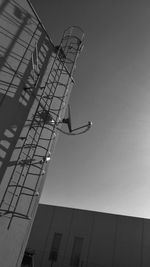 Low angle view of building against clear sky