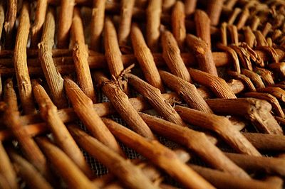 Full frame shot of wicker basket