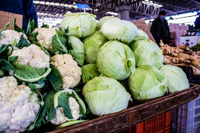 Close-up of vegetables for sale at market stall