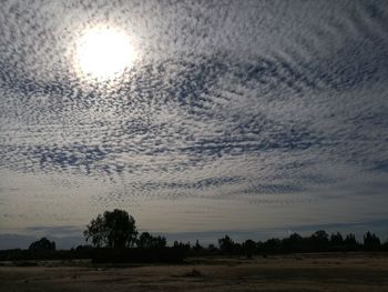 Scenic view of field against sky during sunset