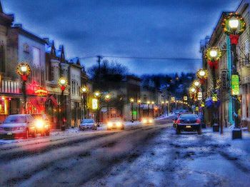 City street at night