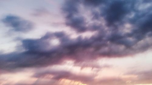 Low angle view of storm clouds in sky