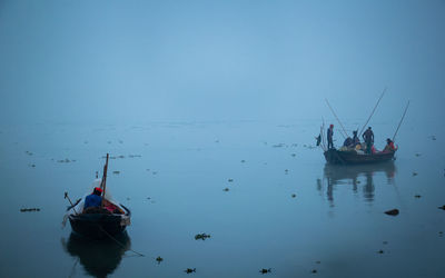 Fisherman fishing in the winter morning, i captured this image chandpur, bangladesh, asia