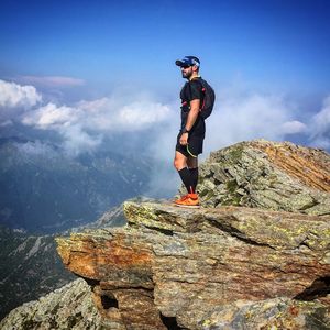 Full length of man standing on rock