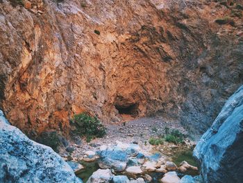 Rock formations in cave