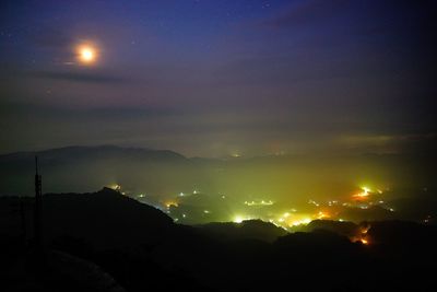 Scenic view of landscape against dramatic sky