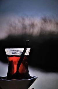 Close-up of drink in glass