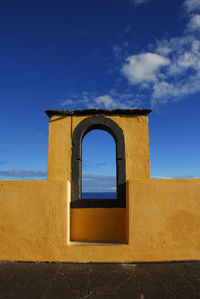 Low angle view of building against sky, madeira