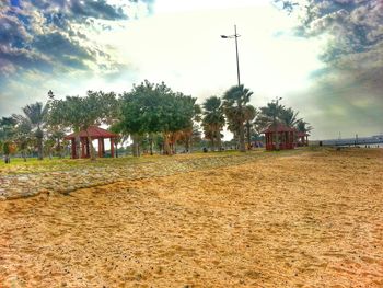 Built structure against cloudy sky