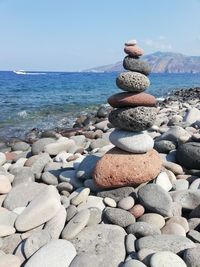 Stack of stones on beach