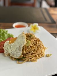 Close-up of meal served in plate