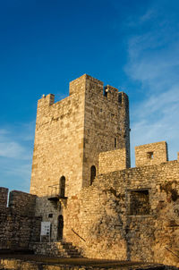 Low angle view of fort