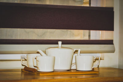 Coffee cup on table