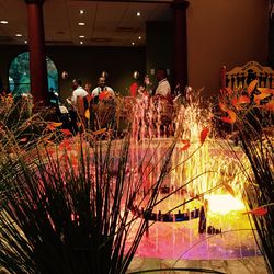 People at illuminated nightclub