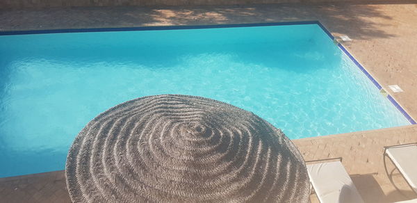 High angle view of swimming pool