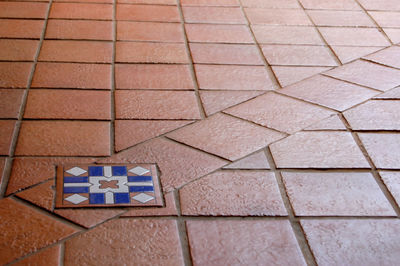 Full frame shot of tiled floor