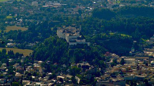 High angle view of townscape